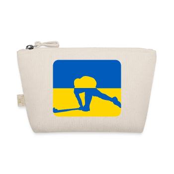 Ukraine Frieden Hockey Design - Bio-Täschchen - Natur - Vorne