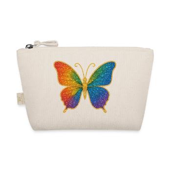 Glittering rainbow butterfly - Organic Pouch - nature - Front