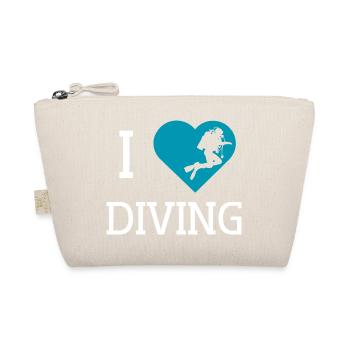 I love Diving T-Shirt - Organic Pouch - nature - Front
