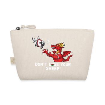 Whimsical Dragon and Sheep Eternal Reminder - Organic Pouch - nature - Front