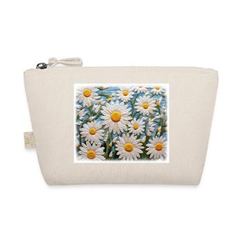 Daisy Garden Hobby Embroidery Design - Organic Pouch - nature - Front