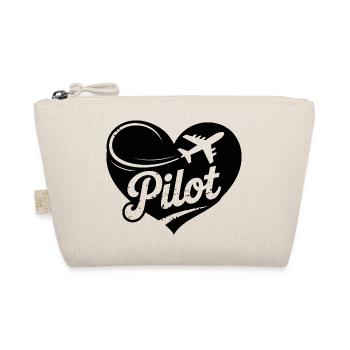 Pilot Heart Design - Organic Pouch - nature - Front