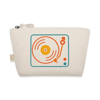 Analog Musik Vinyl Plattenspieler Retro - Bio-Täschchen - Natur - Vorne