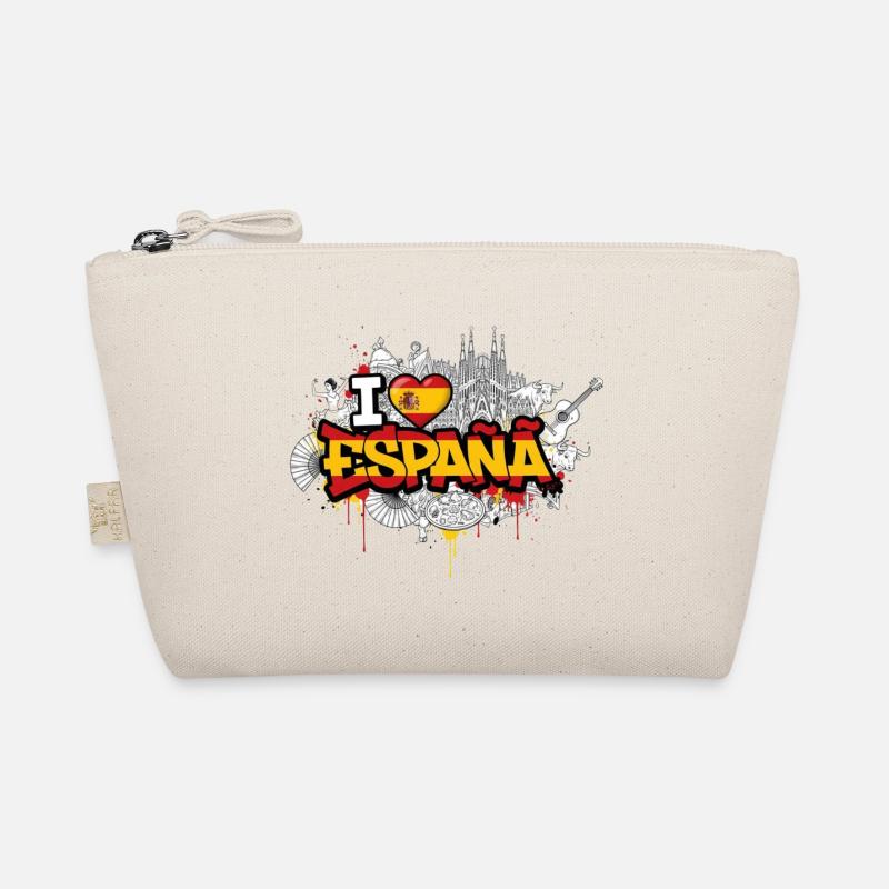 Vibrant Graffiti Espagne drapeau Love Design Trousse biologique