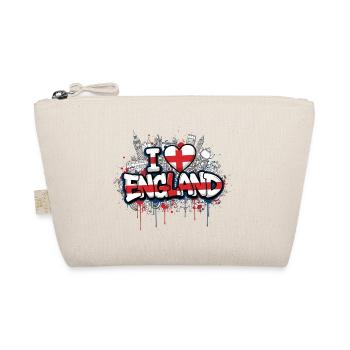 England flag Love Graffiti Design - Organic Pouch - nature - Front