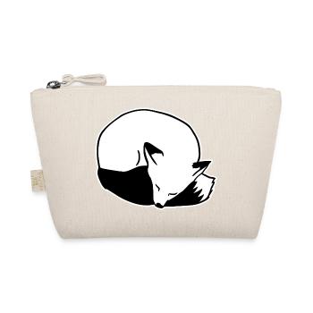 Fuchs schlafend: Niedlich, Kawaii & Comic Stil - Bio-Täschchen - Natur - Vorne