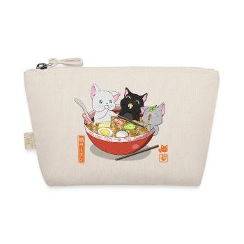 Mignonne chemise ramen des chats otaku - Trousse biologique - nature - Devant