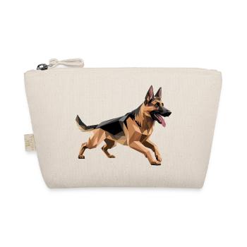 Deutscher Schäferhund - Cool Low Poly Logo - Bio-Täschchen - Natur - Vorne