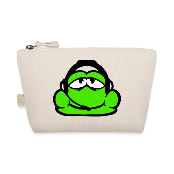 Frosch Gamer Headset Nerd zocken Kopfhörer Spielen - Bio-Täschchen - Natur - Vorne
