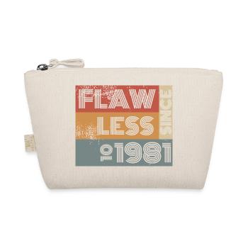 44. Birthday Flawless since 10/1981 - Organic Pouch - nature - Front