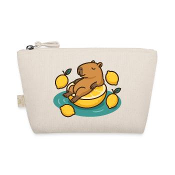 Chilling Capybara on Lemon Cartoon - Organic Pouch - nature - Front