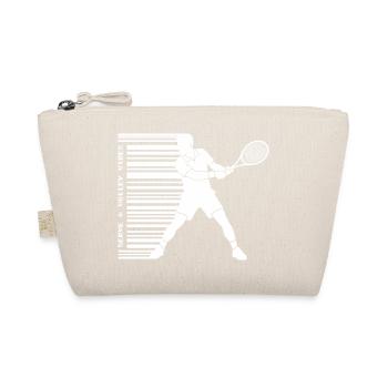 Tennis Silhouette Hoodie shirt barcode bright - Organic Pouch - nature - Front