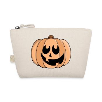 Playful Pumpkin Grin - Organic Pouch - nature - Front