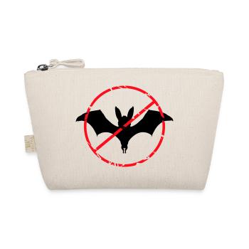 Keine Fledermäuse Schild verboten Halloween lustig - Bio-Täschchen - Natur - Vorne