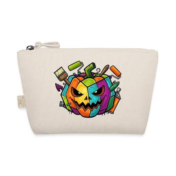 Halloween Graffiti Pumpkin - Organic Pouch - nature - Front
