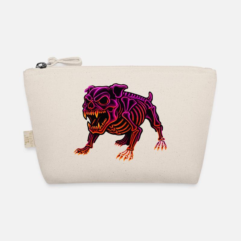 Neon Skeleton Dinosaur Organic Pouch