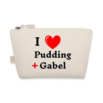 I liebe Pudding und Gabel pudding mit gabel essen  - Bio-Täschchen - Natur - Vorne