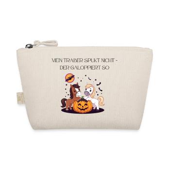Halloween Traber Pferde Spruch Zitat - Bio-Täschchen - Natur - Vorne