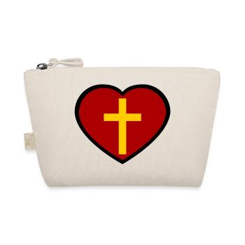 Croix et cœur - Trousse biologique - nature - Devant
