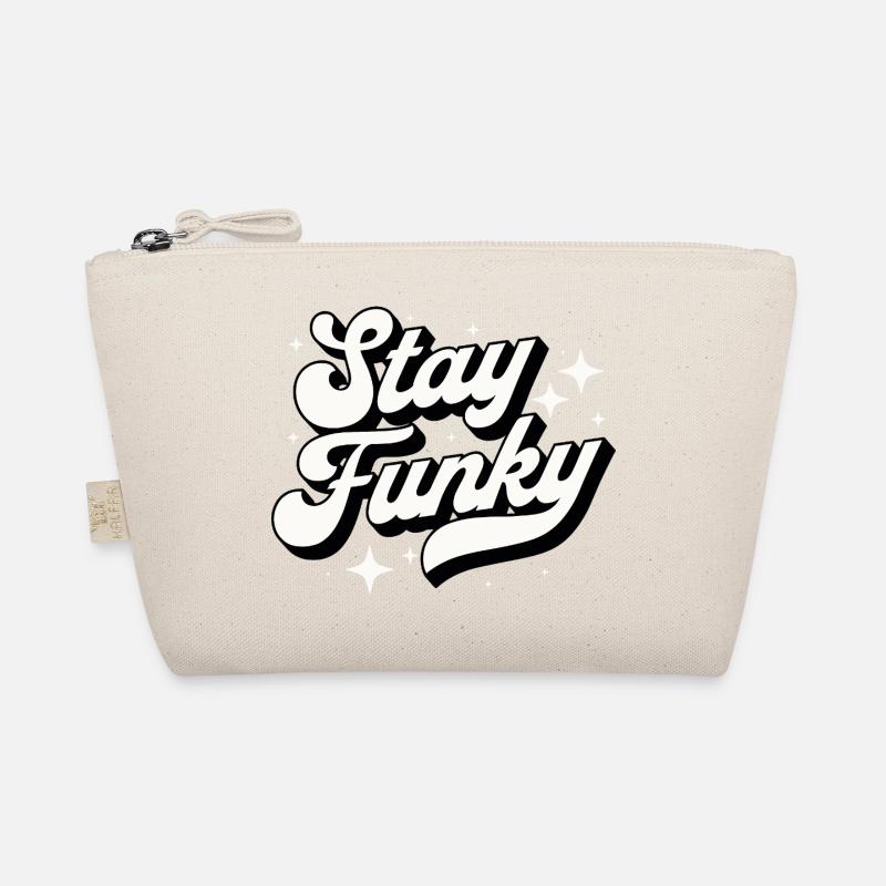 STAY FUNKY Retro Vintage 70er Jahre Disco - Bio-Täschchen - Natur