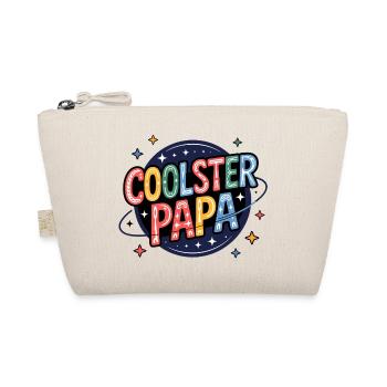 Coolest Dad – Colorful Retro Dad Print - Organic Pouch - nature - Front