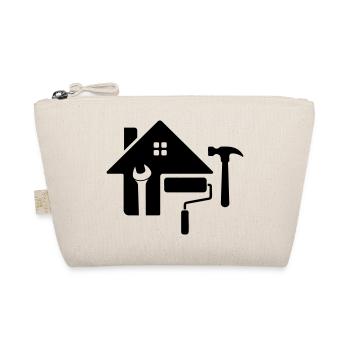 Craftsman Logo – Hammer, Key & Paint Roller - Organic Pouch - nature - Front