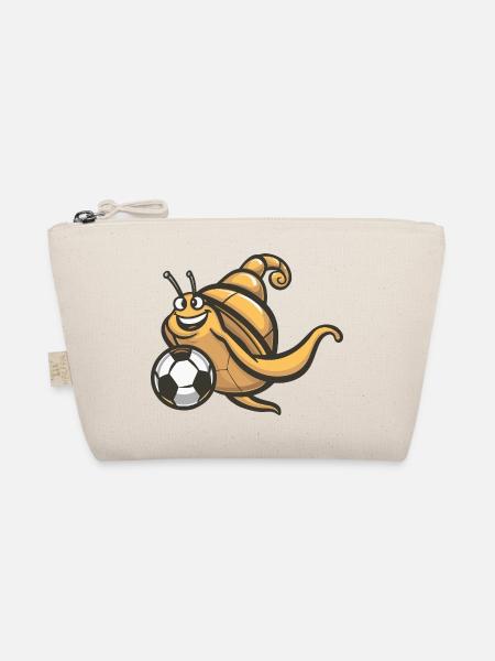 Schnecke Maskottchen Fußball - Bio-Täschchen - Natur - Vorne