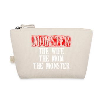 Monster The Wife The Mom Typography Design - Organic Pouch - nature - Front
