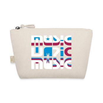 3D Music Lettering with Stars - Organic Pouch - nature - Front