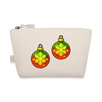 Christmas Ball Snowflake Ornament Ball - Organic Pouch - nature - Front