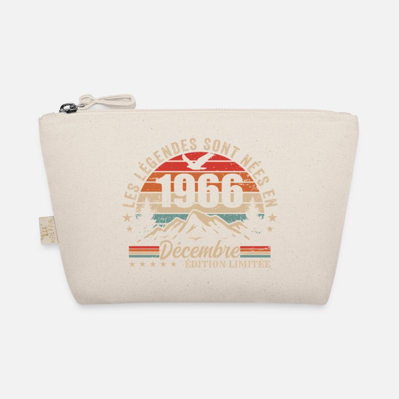 Retro December 1966 - 59th Anniversary Gift Organic Pouch