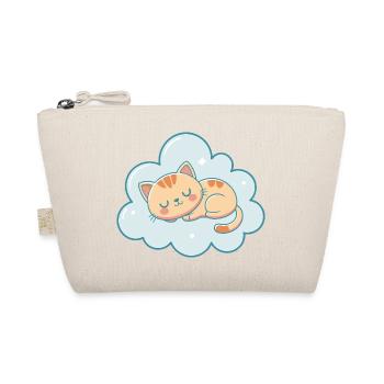 Dreamy kitten on pastel sky blue cloud - Organic Pouch - nature - Front