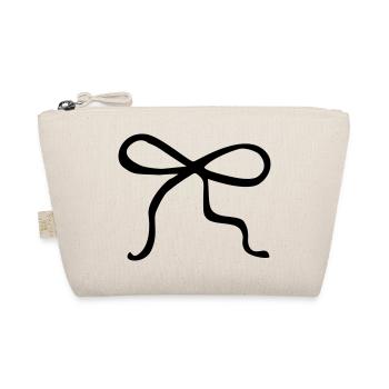 Bow Hand Painted - Organic Pouch - nature - Front