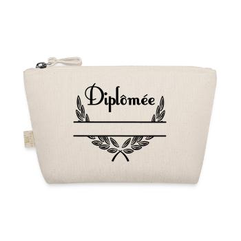 Diplômée – Couronne de Laurier avec Espace Nom - Trousse biologique - nature - Devant