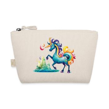Fabulous unicorn in rainbow land - Organic Pouch - nature - Front