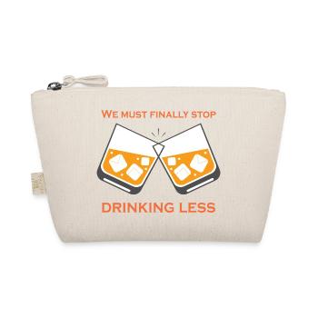 Knocking glasses: Finally drink less - Organic Pouch - nature - Front