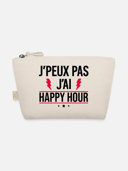 Ich kann nicht, ich habe Happy Hour Humor Aperitif - Bio-Täschchen - Natur - Vorne