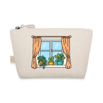 Fensterblick mit Zimmerpflanzen - Bio-Täschchen - Natur - Vorne