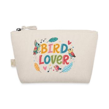 Bird Lover: Cheerful Colors and Feathers - Organic Pouch - nature - Front