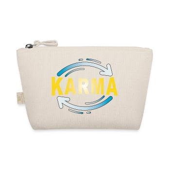 Karma - Minimalist Statement Design - Organic Pouch - nature - Front