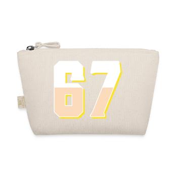 6 7 – Trendy minimalist text design, - Organic Pouch - nature - Front