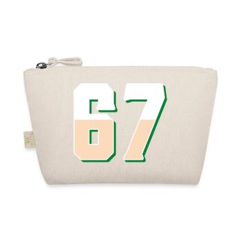 6 7 – Trendy minimalist text design, - Organic Pouch - nature - Front