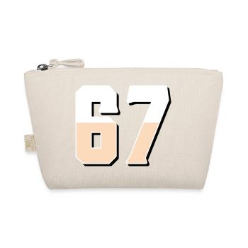 6 7 – Trendy minimalist text design, - Organic Pouch - nature - Front