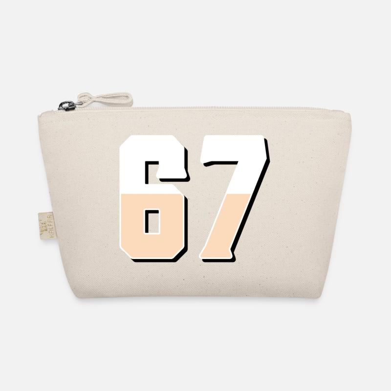 6 7 – Trendiges, minimalistisches Textdesign, Bio-Täschchen