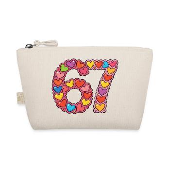 Heart Mosaic 67 Colorful Love Doodle - Organic Pouch - nature - Front
