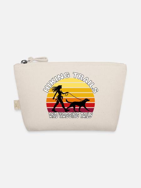 Hiking Trails and Wagging Tails Retro - Bio-Täschchen - Natur - Vorne
