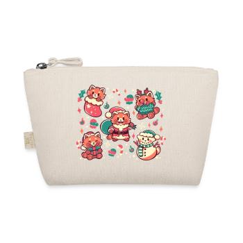 Pandas rouges festifs - Trousse biologique - nature - Devant