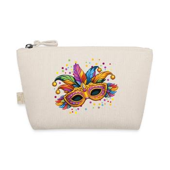 Colourful carnival mask – elegant carnival motif - Organic Pouch - nature - Front