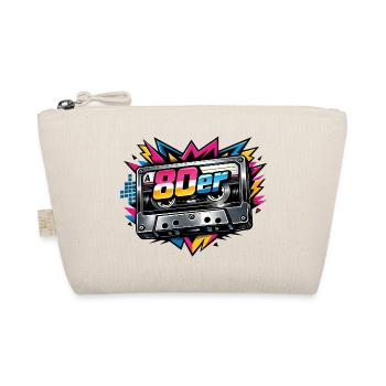 80s Retro Cassette Neon - Organic Pouch - nature - Front