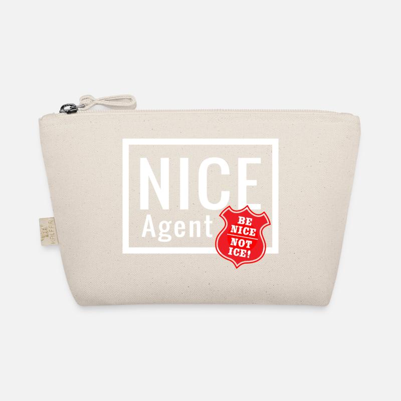 NICE Agent Logo mit Statement Be Nice Badge Bio-Täschchen